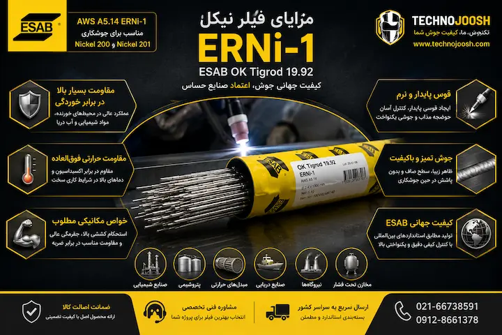 مزایای استفاده از فیلر ERNi-1 ایساب