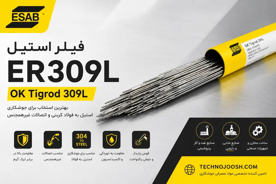 فیلر جوشکاری ER 309L ایساب فیلر ER309L ایساب OK Tigrod 309L