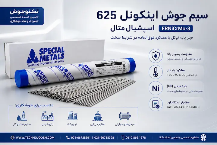 اینکونل 625 اسپشیال متال سیم جوش اینکونل 625 اسپشیال متال ERNiCrMo-3