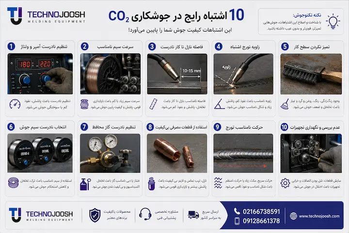 اشتباهات رایج در جوشکاری CO2